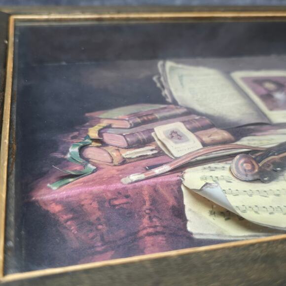 Vintage Vue d'Optique 3D Treasured Memories 8" x 10" Art Print in Wooden Frame - Picture 2 of 8